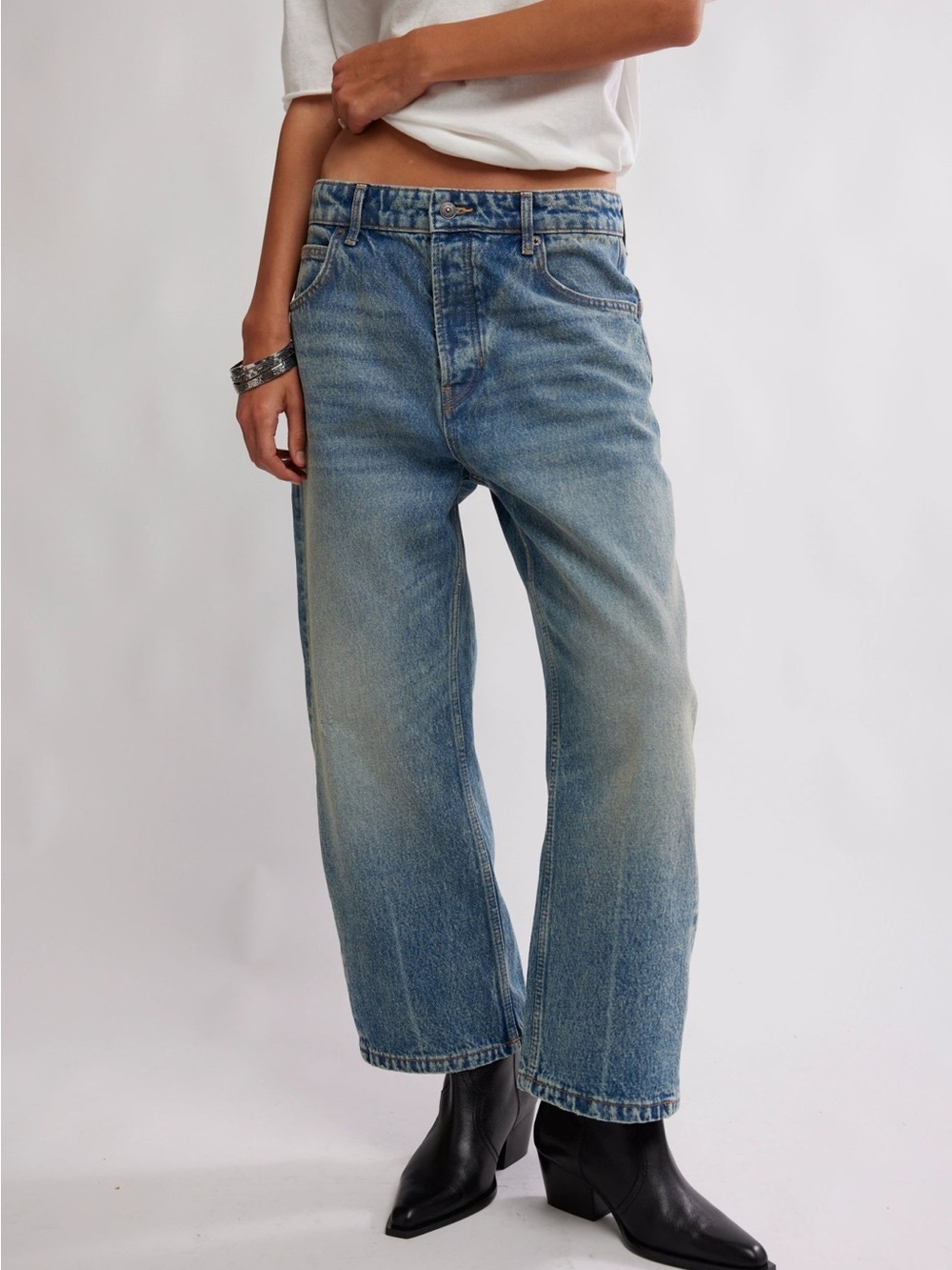 We The Free Deep Trance Dropped Waist Boyfriend Jeans - From Beyond
